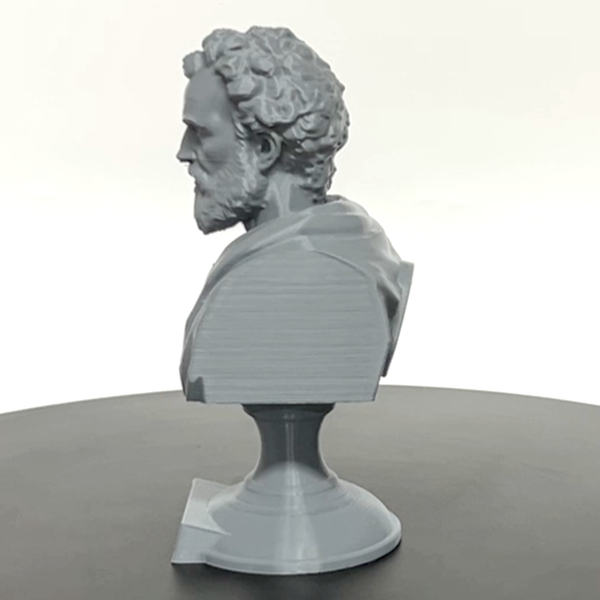 Saint Peter, Patron Saint of Fishermen and the Papacy, Sculpture Bust on Pedestal