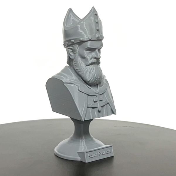 Saint Saint Patrick, Patron of Ireland Sculpture Bust on Pedestal