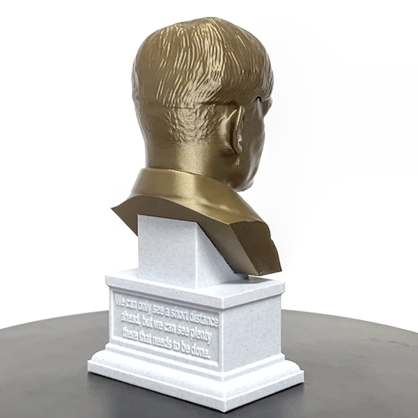 Alan Turing Famous English Mathematician and Computer Scientist Sculpture Bust on Box Plinth
