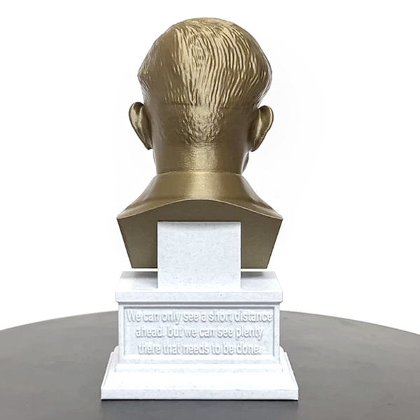 Alan Turing Famous English Mathematician and Computer Scientist Sculpture Bust on Box Plinth