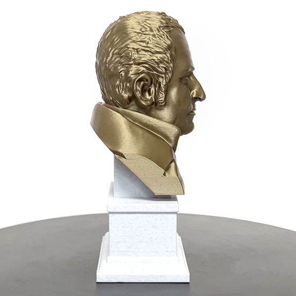 Alessandro Volta Italian Pioneer of Electricity and Power Sculpture Bust on Box Plinth