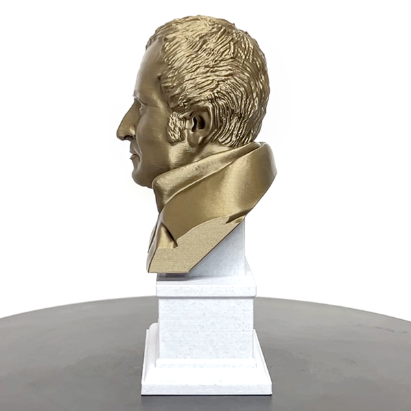 Alessandro Volta Italian Pioneer of Electricity and Power Sculpture Bust on Box Plinth