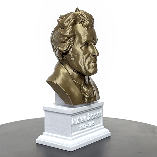 Andrew Jackson, 7th US President, Sculpture Bust on Box Plinth