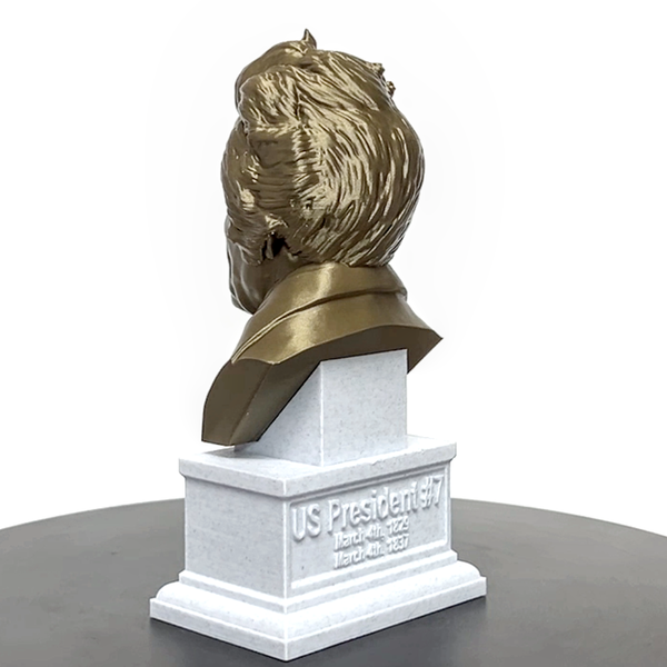 Andrew Jackson, 7th US President, Sculpture Bust on Box Plinth