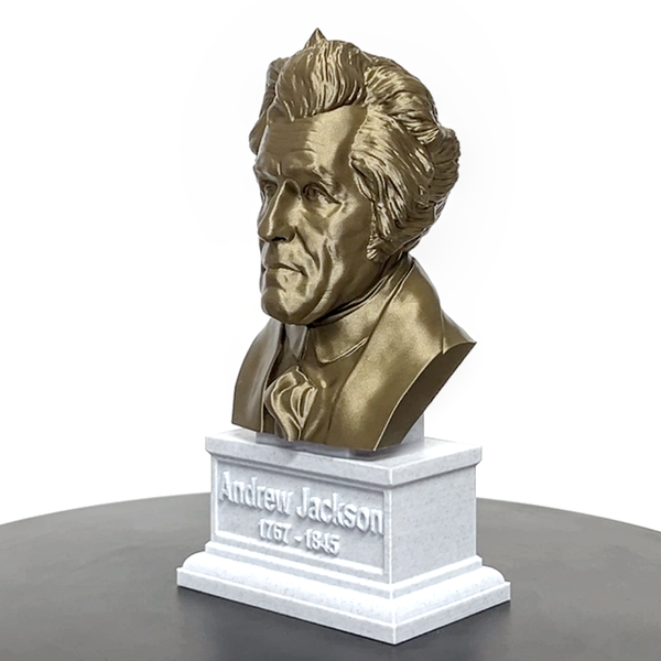 Andrew Jackson, 7th US President, Sculpture Bust on Box Plinth