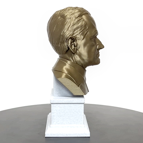 Calvin Coolidge, 30th US President, Sculpture Bust on Box Plinth