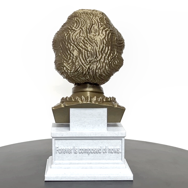 Emily Dickinson, Famous American Poet, Sculpture Bust on Box Plinth