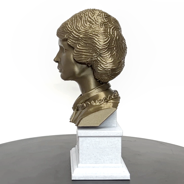 Emily Dickinson, Famous American Poet, Sculpture Bust on Box Plinth