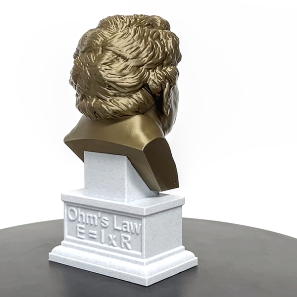 Georg Ohm Famous German Physicist and Mathematician Sculpture Bust on Box Plinth