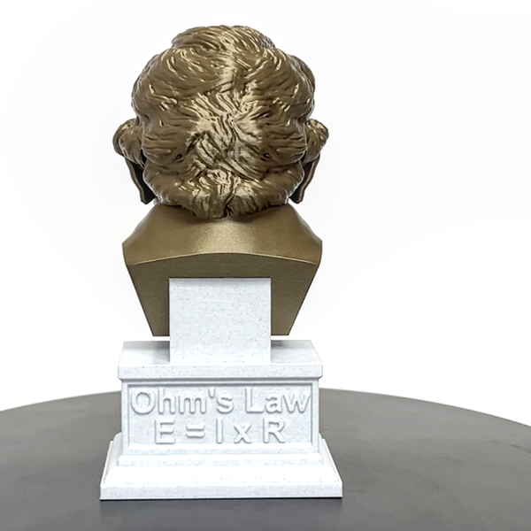 Georg Ohm Famous German Physicist and Mathematician Sculpture Bust on Box Plinth