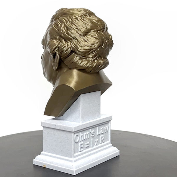 Georg Ohm Famous German Physicist and Mathematician Sculpture Bust on Box Plinth