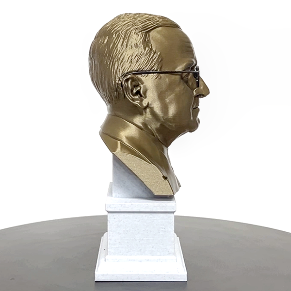 Harry Truman, 33rd US President, Sculpture Bust on Box Plinth