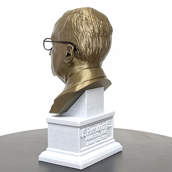 Harry Truman, 33rd US President, Sculpture Bust on Box Plinth