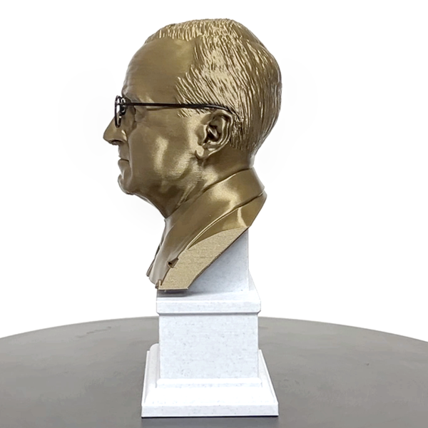 Harry Truman, 33rd US President, Sculpture Bust on Box Plinth