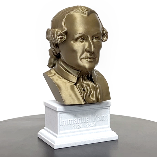Immanuel Kant Enlightenment Philosopher Sculpture Bust on Box Plinth