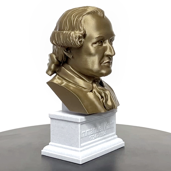 Immanuel Kant Enlightenment Philosopher Sculpture Bust on Box Plinth
