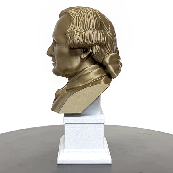 Immanuel Kant Enlightenment Philosopher Sculpture Bust on Box Plinth