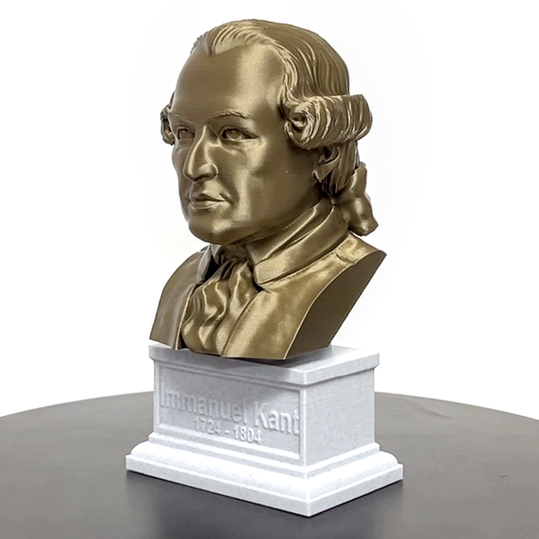 Immanuel Kant Enlightenment Philosopher Sculpture Bust on Box Plinth