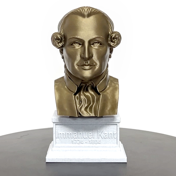 Immanuel Kant Enlightenment Philosopher Sculpture Bust on Box Plinth