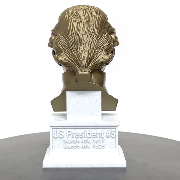 James Monroe, 5th US President, Sculpture Bust on Box Plinth