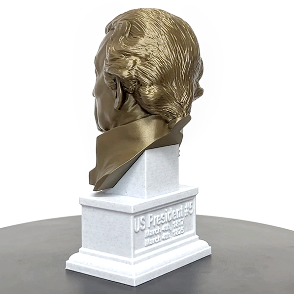 James Monroe, 5th US President, Sculpture Bust on Box Plinth