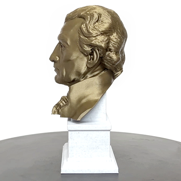 James Monroe, 5th US President, Sculpture Bust on Box Plinth