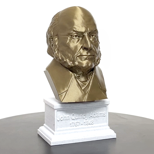 John Quincy Adams, 6th US President, Sculpture Bust on Box Plinth