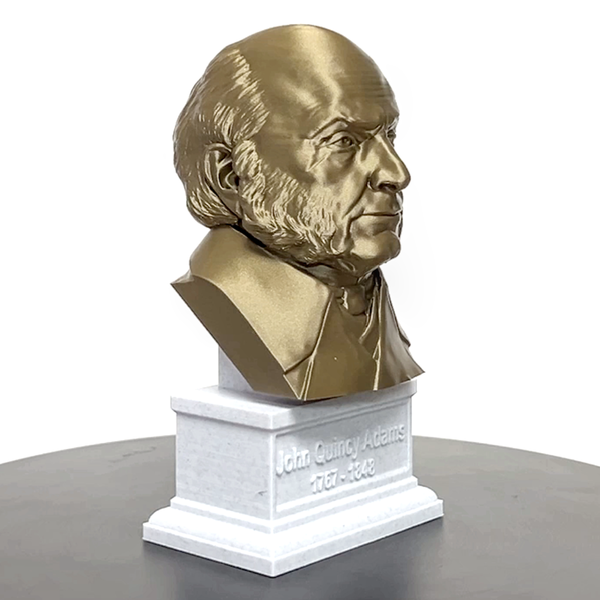 John Quincy Adams, 6th US President, Sculpture Bust on Box Plinth