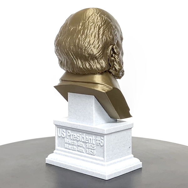 John Quincy Adams, 6th US President, Sculpture Bust on Box Plinth