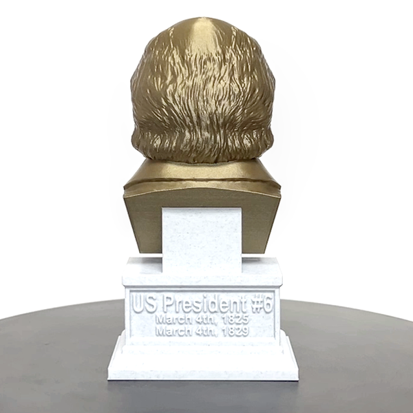John Quincy Adams, 6th US President, Sculpture Bust on Box Plinth