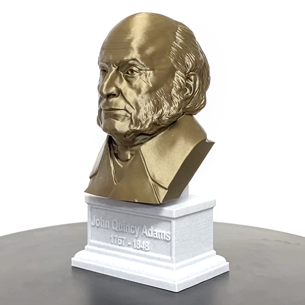John Quincy Adams, 6th US President, Sculpture Bust on Box Plinth