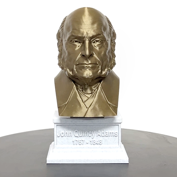 John Quincy Adams, 6th US President, Sculpture Bust on Box Plinth
