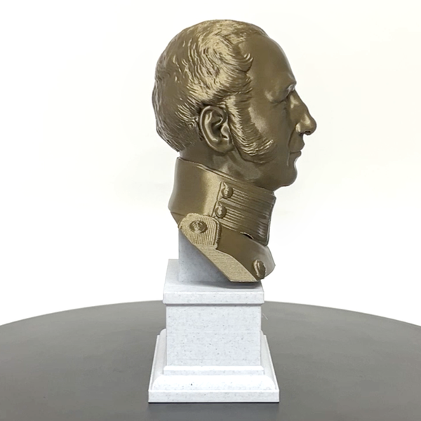 Archibald Henderson USMC "Grand old Man of the Marine Corps" Commandant Sculpture Bust on Box Plinth