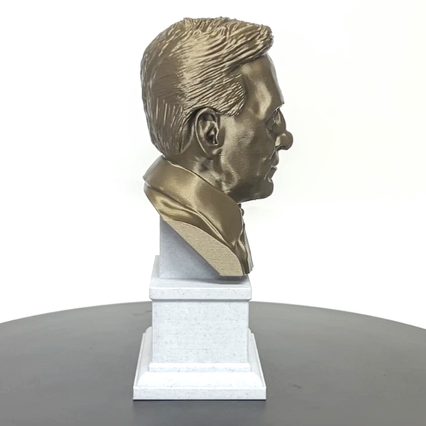 Alexander Fleming Famous Scottish Biologist, Physician, and Pharmacologist Sculpture Bust on Box Plinth