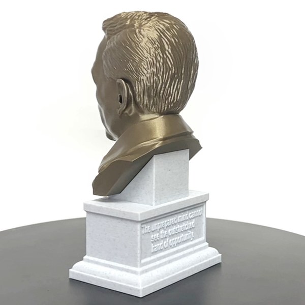 Alexander Fleming Famous Scottish Biologist, Physician, and Pharmacologist Sculpture Bust on Box Plinth