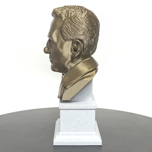 Alexander Fleming Famous Scottish Biologist, Physician, and Pharmacologist Sculpture Bust on Box Plinth