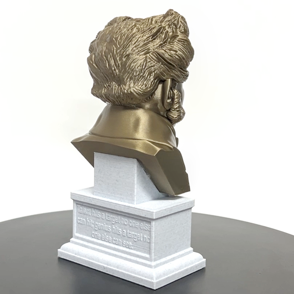 Arthur Schopenhauer German Philosopher Sculpture Bust on Box Plinth