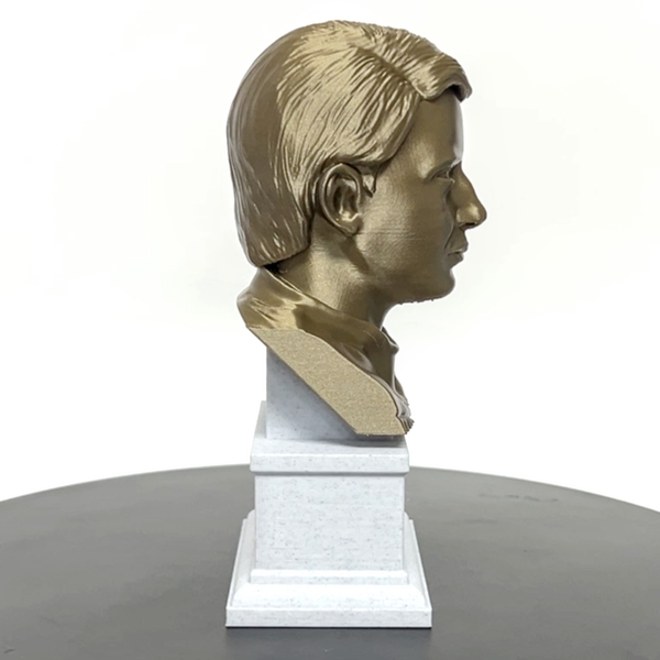 Ayn Rand, Famous American Writer and Philosopher, Sculpture Bust on Box Plinth