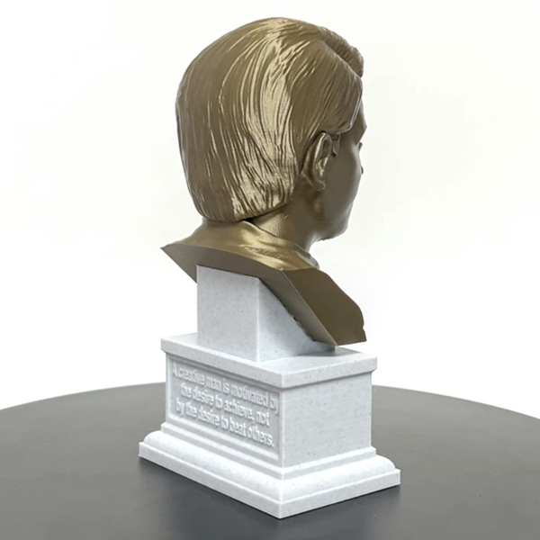 Ayn Rand, Famous American Writer and Philosopher, Sculpture Bust on Box Plinth