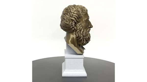 Epictetus Greek Stoic Philosopher Sculpture Bust on Box Plinth