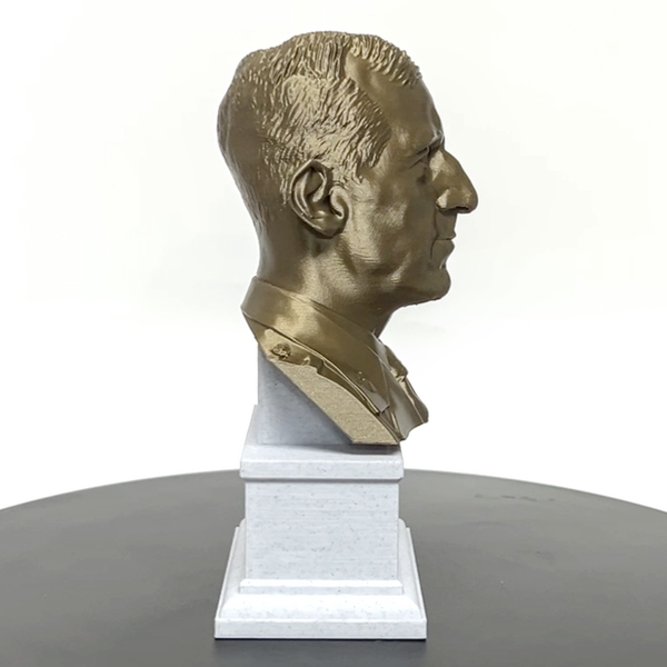 Smedley Butler Most Decorated and Marine Major General Sculpture Bust on Box Plinth
