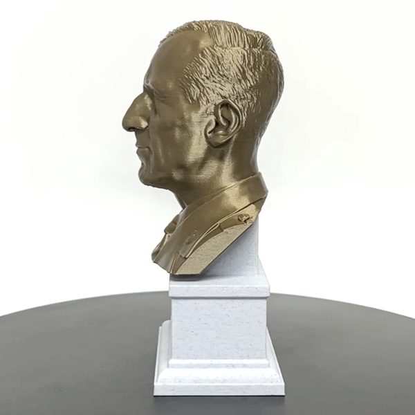 Smedley Butler Most Decorated and Marine Major General Sculpture Bust on Box Plinth