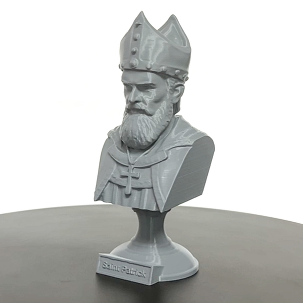 Saint Saint Patrick, Patron of Ireland Sculpture Bust on Pedestal