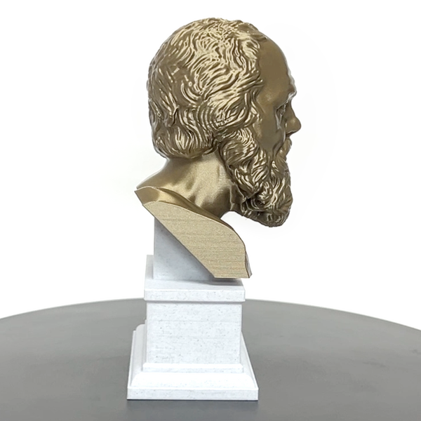 Socrates Greek Philosopher Sculpture Bust on Box Plinth