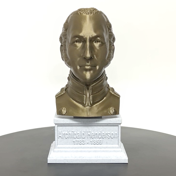 Archibald Henderson USMC "Grand old Man of the Marine Corps" Commandant Sculpture Bust on Box Plinth