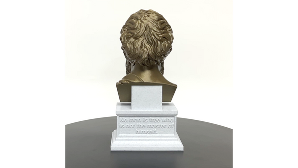 Epictetus Greek Stoic Philosopher Sculpture Bust on Box Plinth