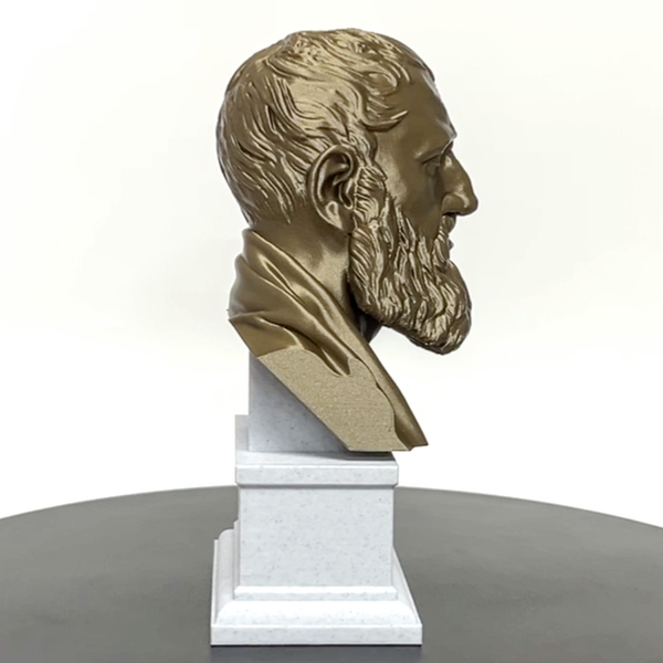 Zeno of Citium Greek Stoic Philosopher Sculpture Bust on Box Plinth