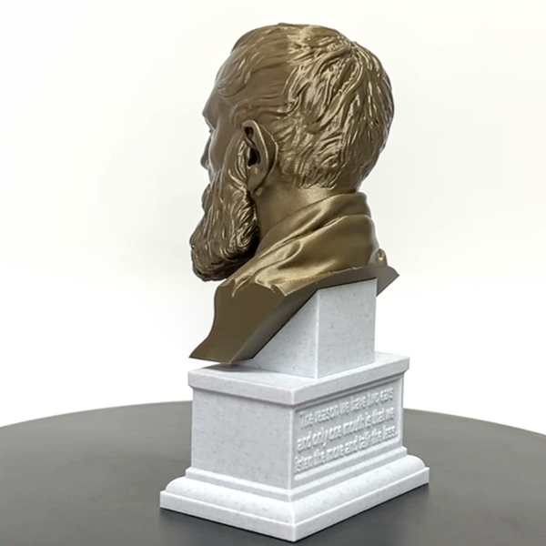 Zeno of Citium Greek Stoic Philosopher Sculpture Bust on Box Plinth