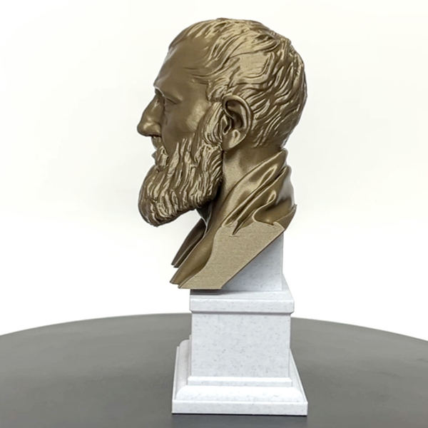 Zeno of Citium Greek Stoic Philosopher Sculpture Bust on Box Plinth