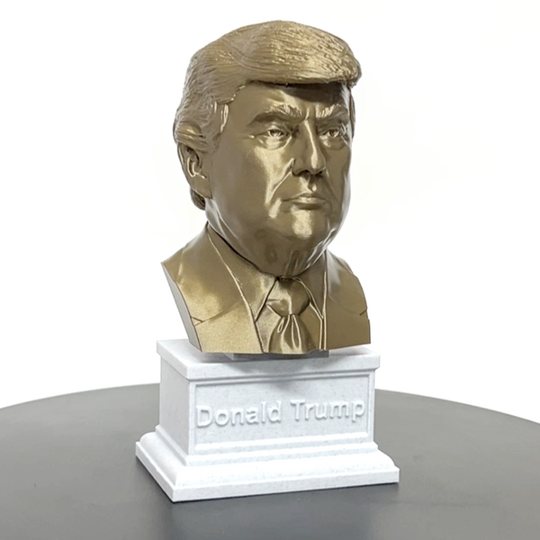 Donald Trump, 45th & 47th US President, Sculpture Bust on Box Plinth